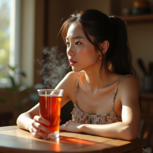 Drinking tea for acne-free clear skin