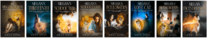 Book covers 1-8 of the Psychic Girl, Megan.