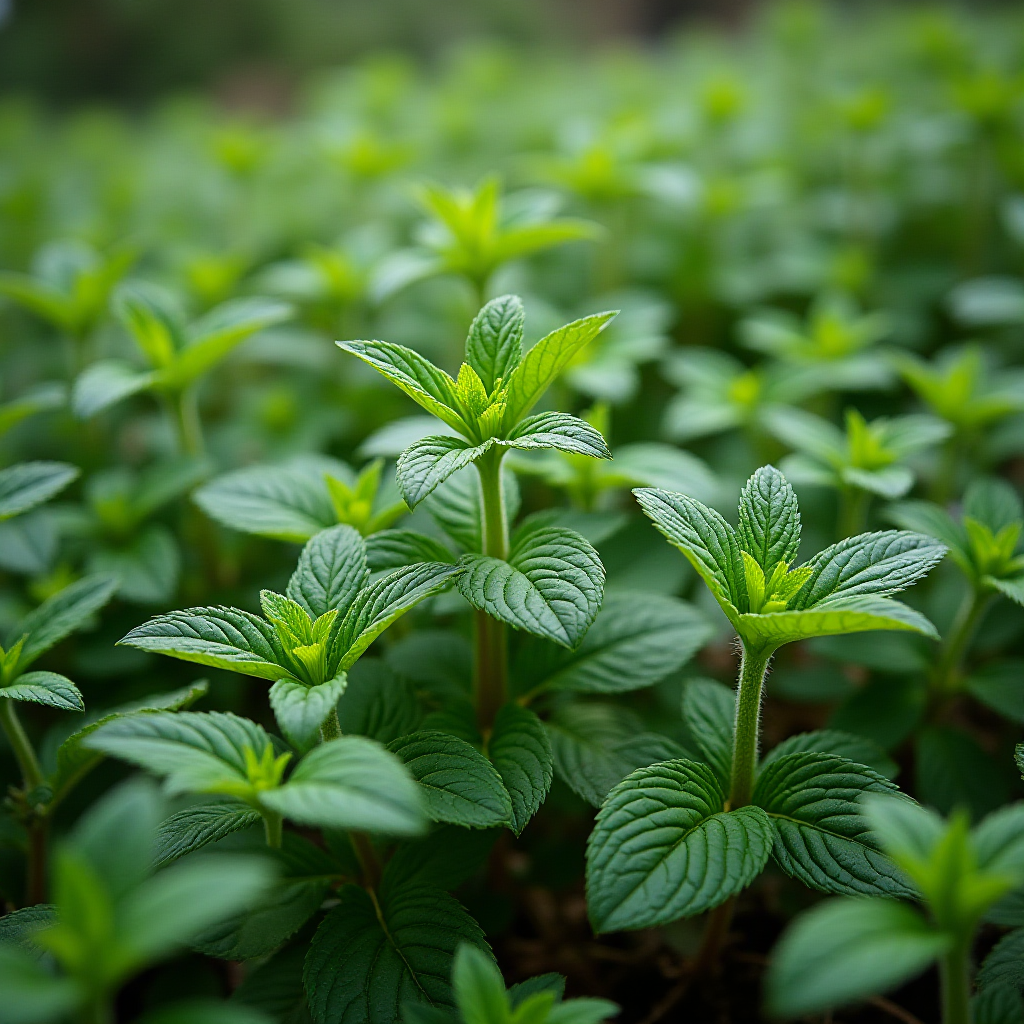 Spearmint tea plants